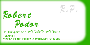 robert podor business card